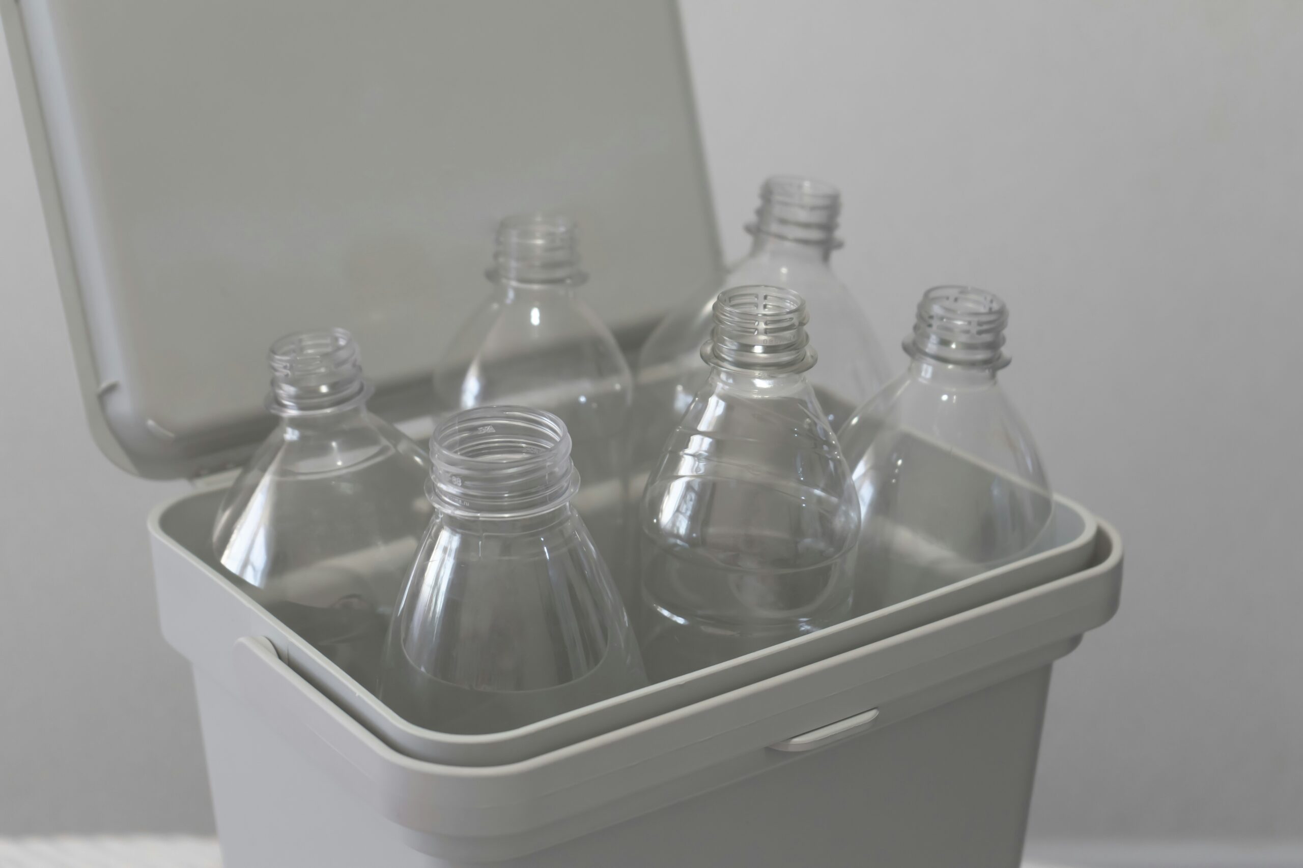 plastic bottles in the box
